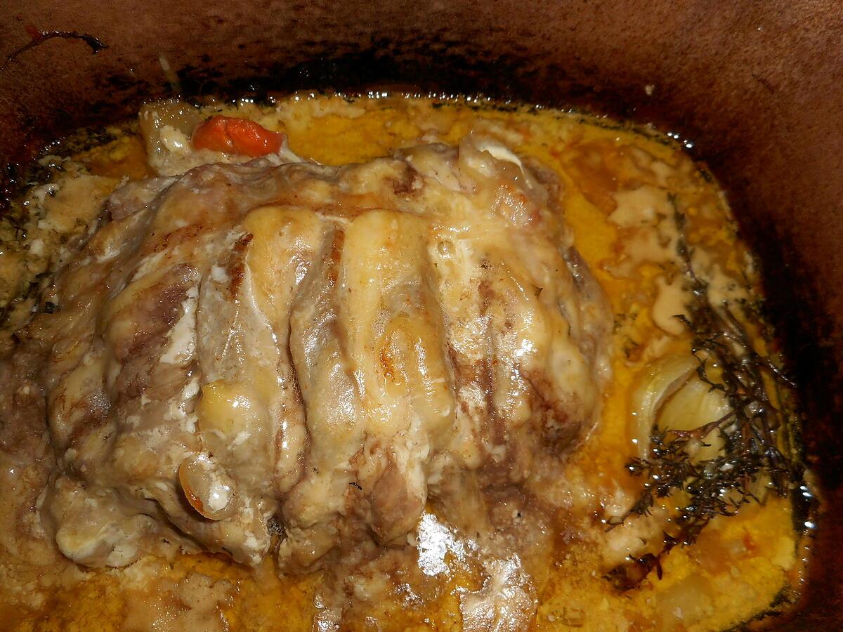 recette Roti de veau au fromage et au lard