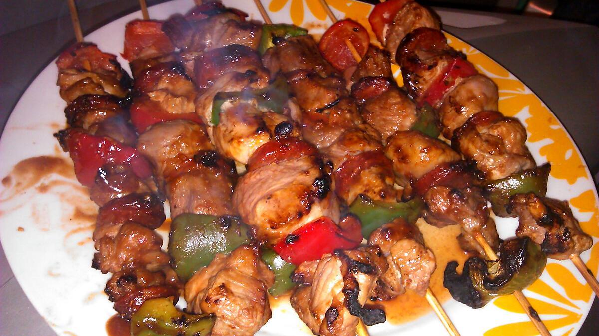 recette Brochette de dinde chorizo marinée