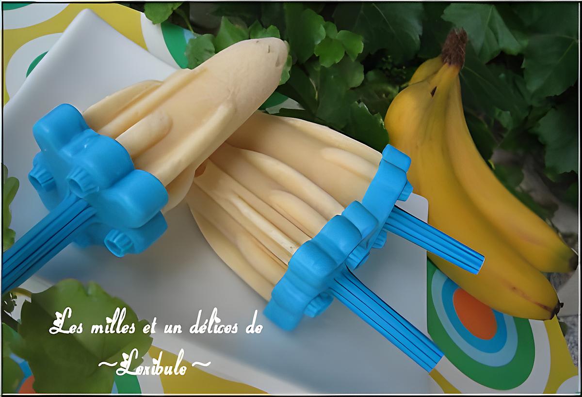 recette Sucettes glacée à la banane et au miel