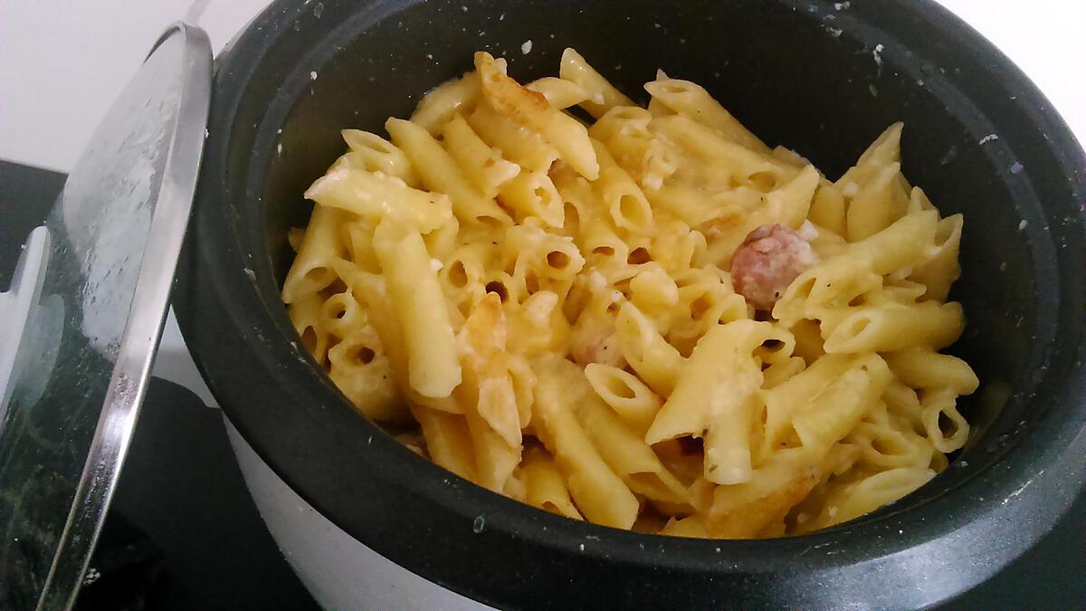 recette Penne façon rissoto au fromage&saucisse