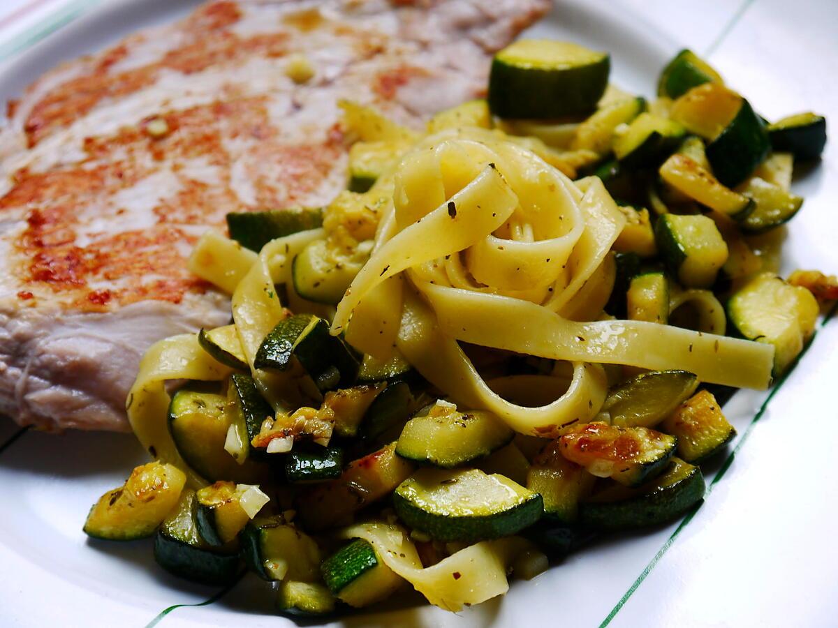 recette Courgette et tagliatelles