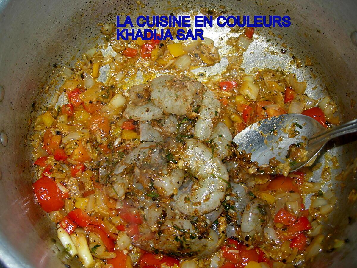 recette Tagliatelles aux crevettes