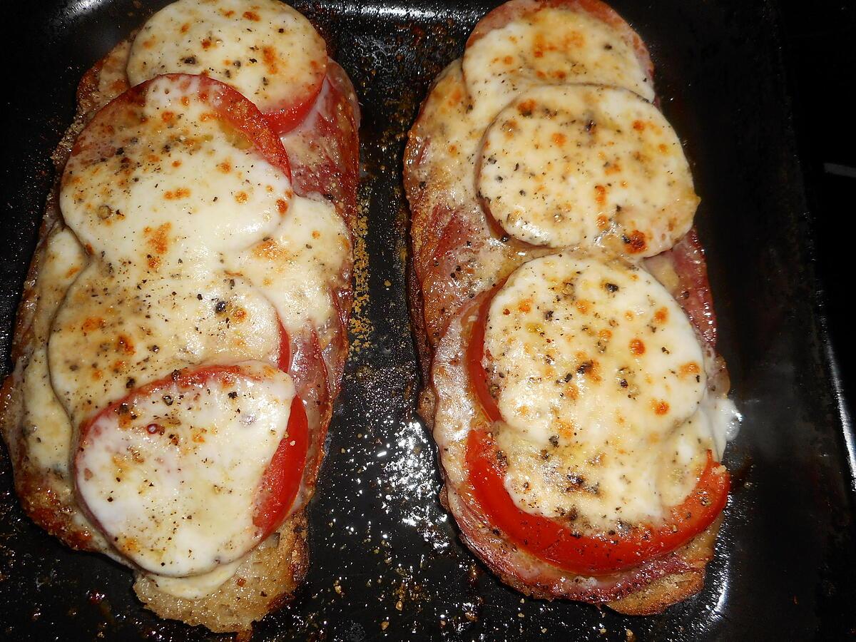 recette Crostinis à la coppa et mozzarella