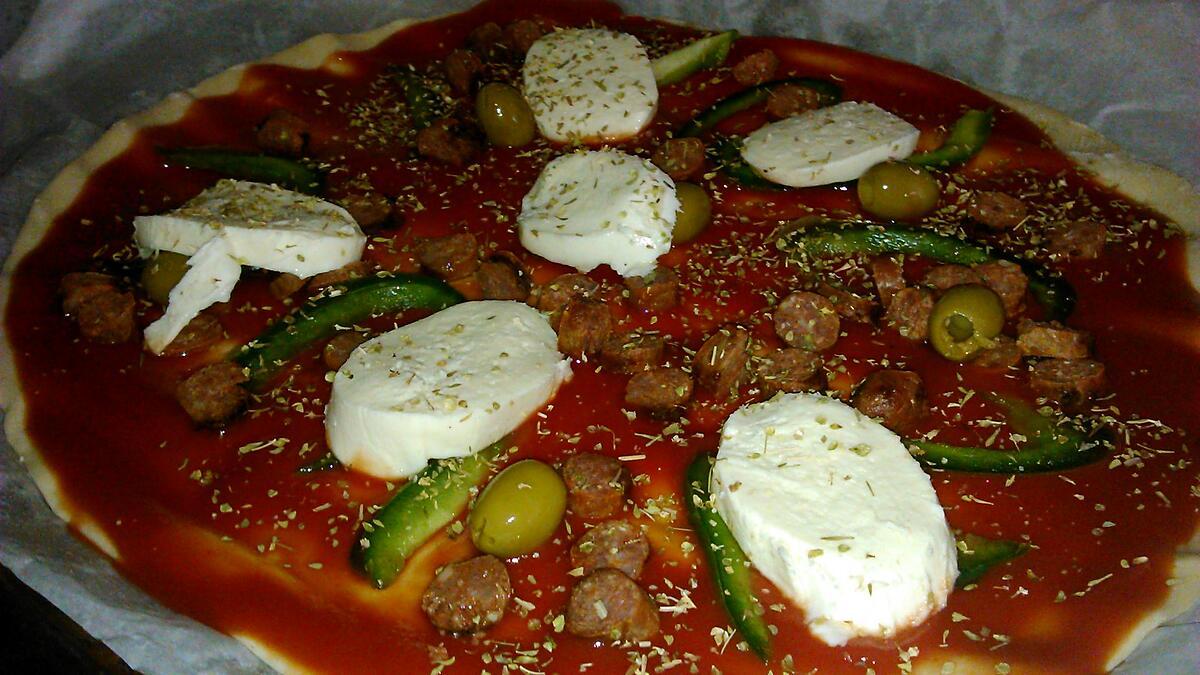 recette Pizza a la merguez