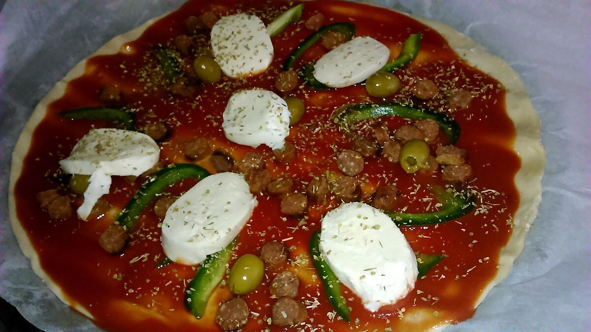 recette Pizza a la merguez