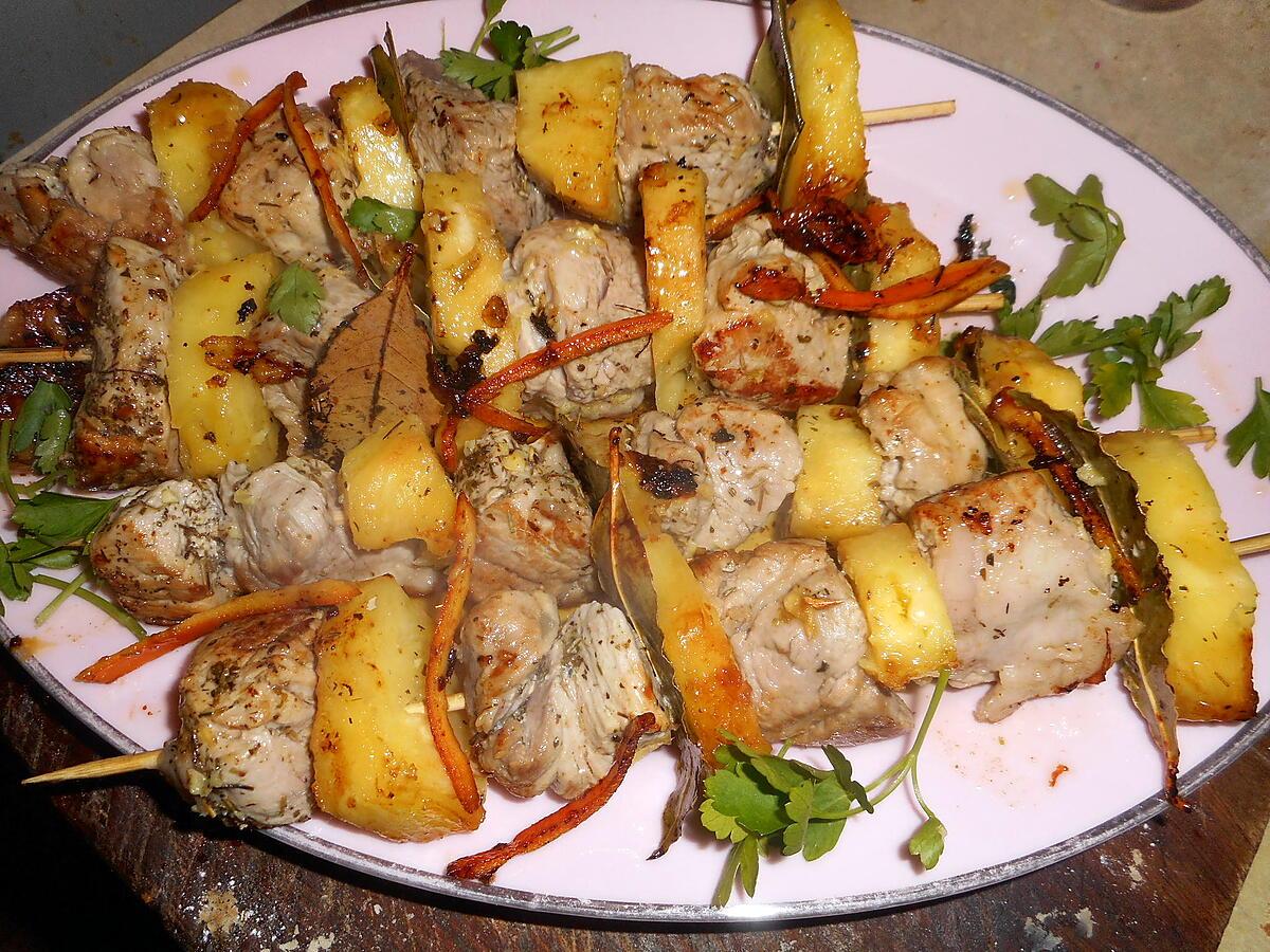 recette Brochettes de porc Apicius