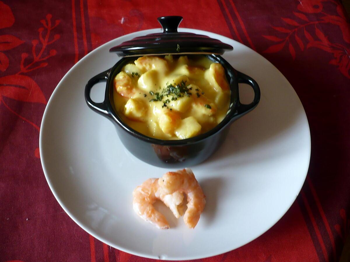 recette Cocotte petoncles/crevettes