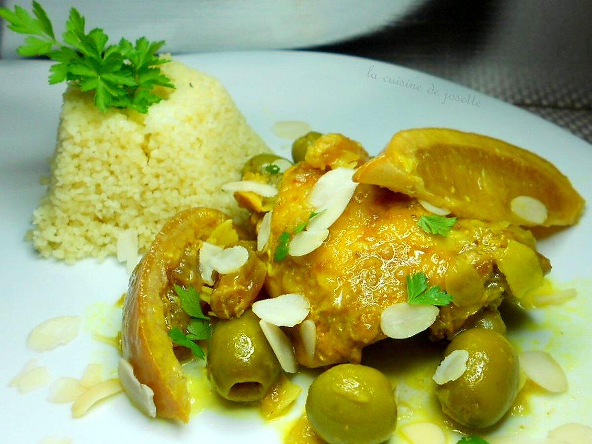 recette tajine de poulet aux olives et citron confit