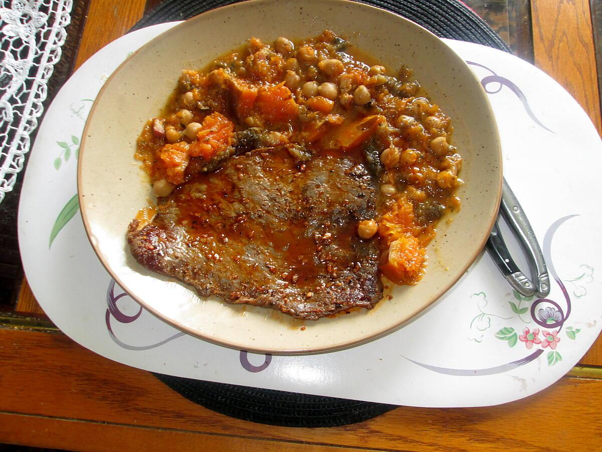 recette cote de porc  marinée et sa poelée légumes