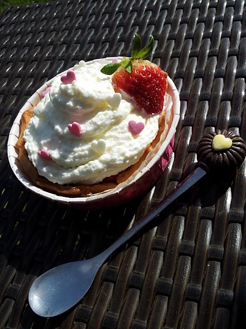 recette Tartelette Fondante au nutella:mascarpone et fraise avec chantilly au mascarpone