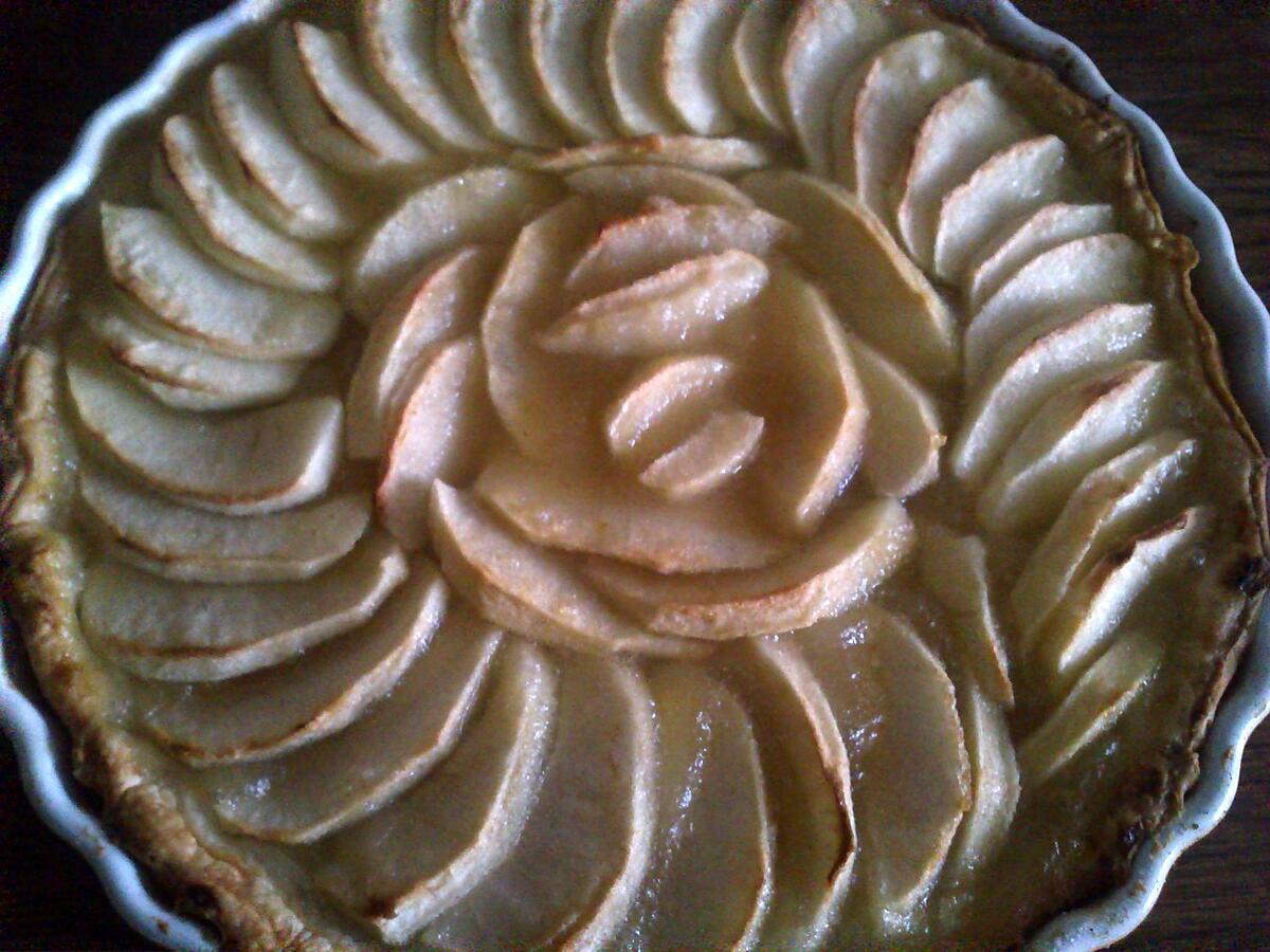 recette tarte aux pétales de pommes