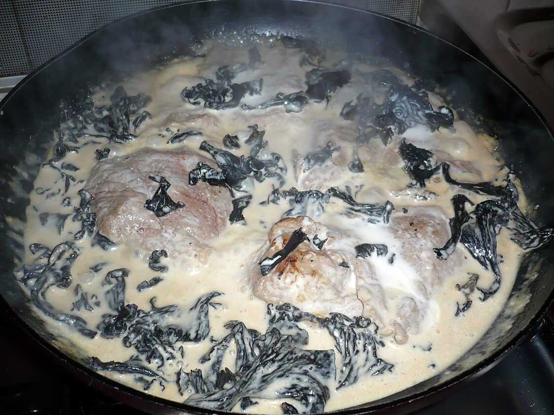 Recette de COTES DE VEAU AUX CHAMPIGNONS