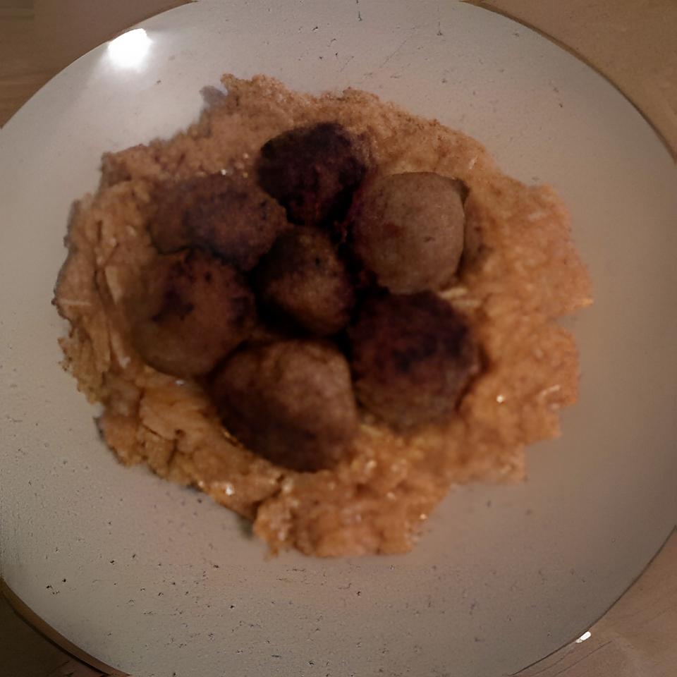 recette Risotto de tomate aux boulettes de bœuf