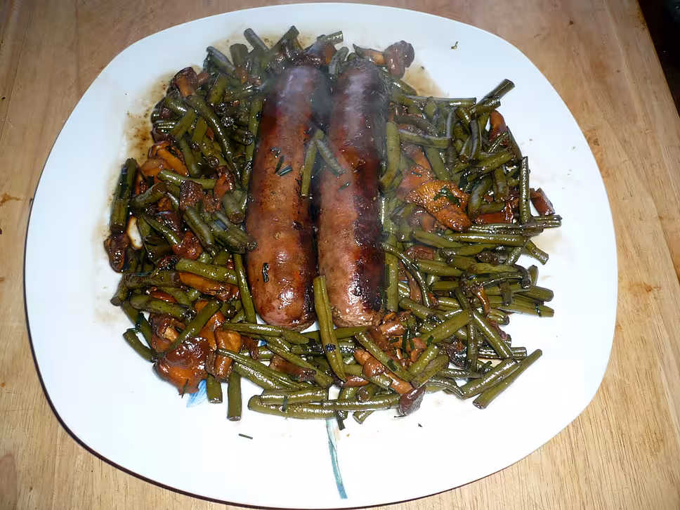 recette Poêlée haricots verts/girolles