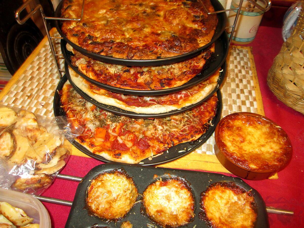 recette pizzas ,  garnitures  différentes