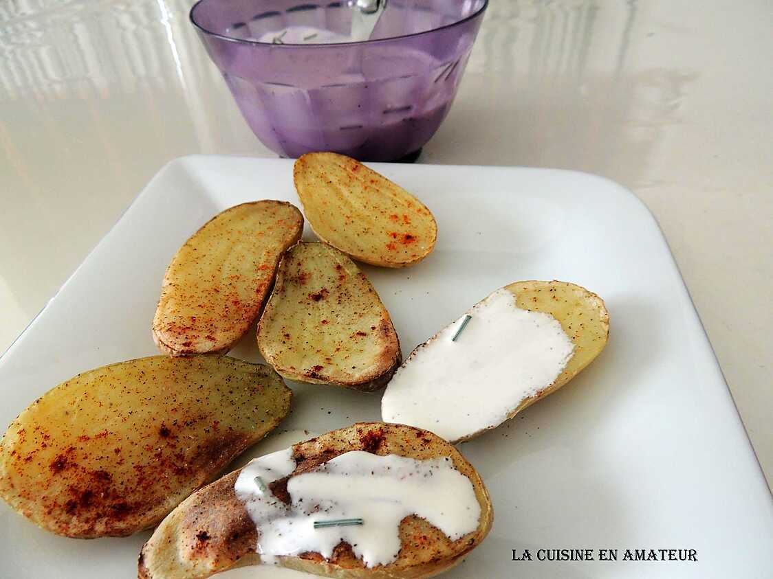 Recette de Pommes de terre paprika au four et sauce ciboulette