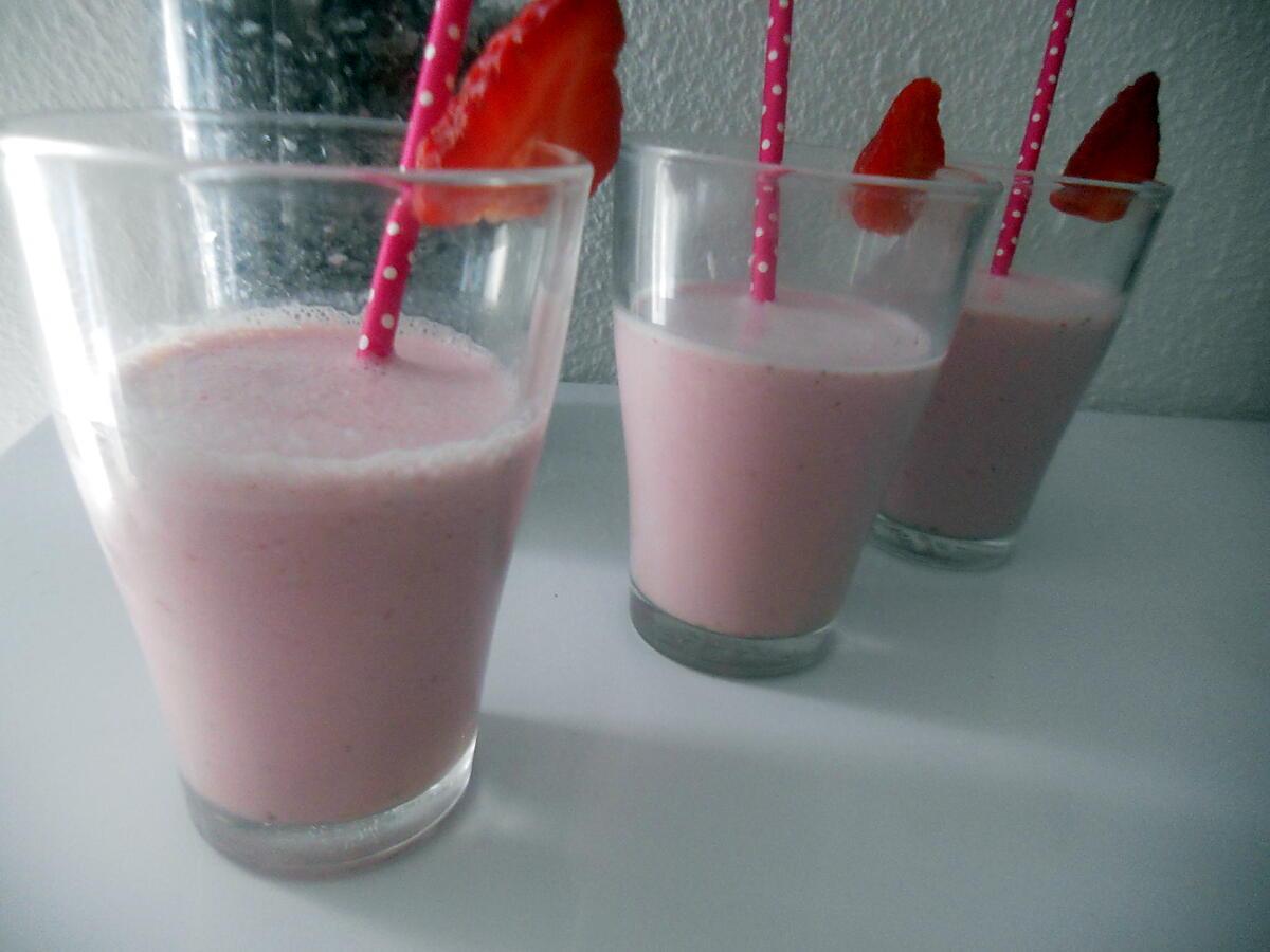 recette Milk shake aux fraises