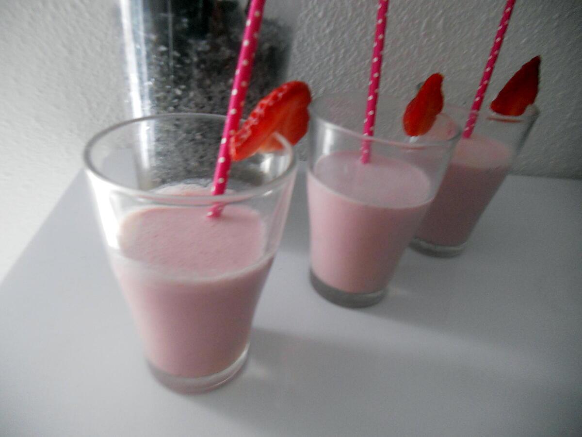 recette Milk shake aux fraises
