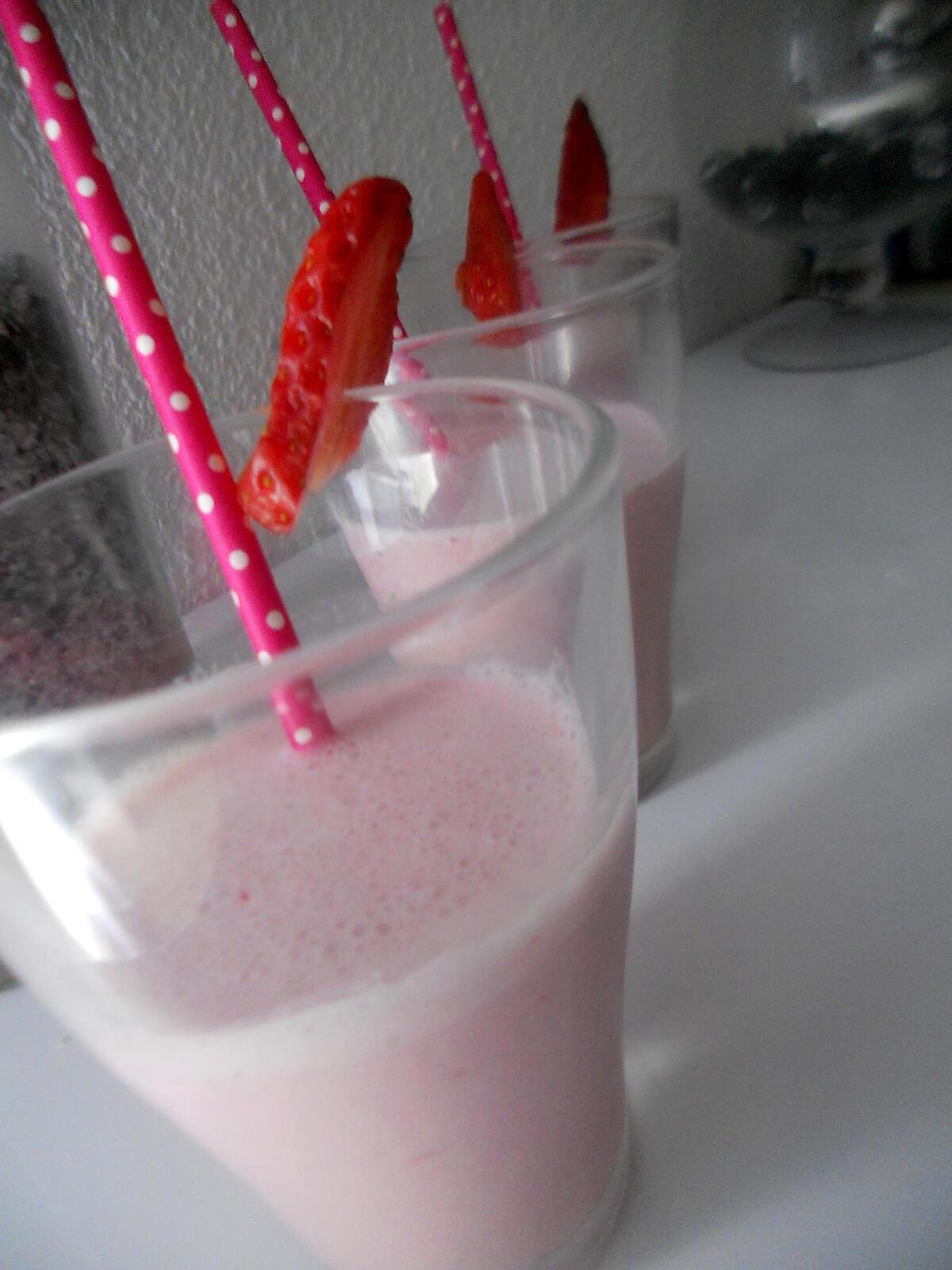 recette Milk shake aux fraises
