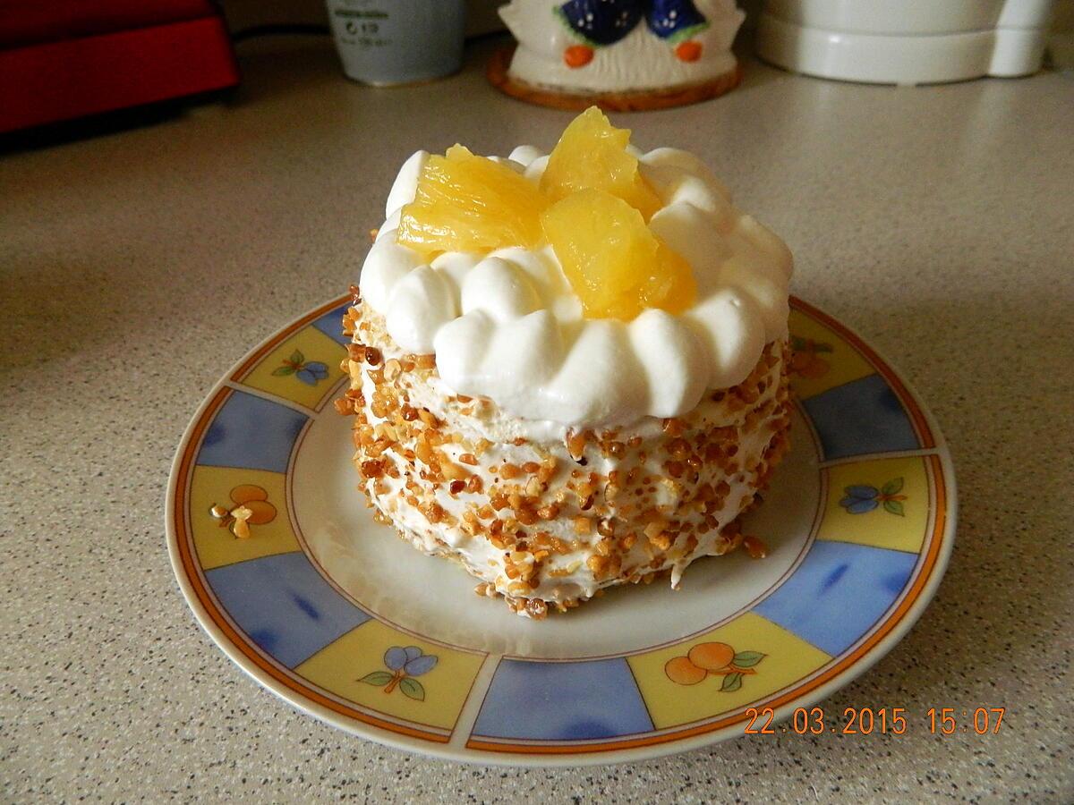 recette Génoises ananas chantilly