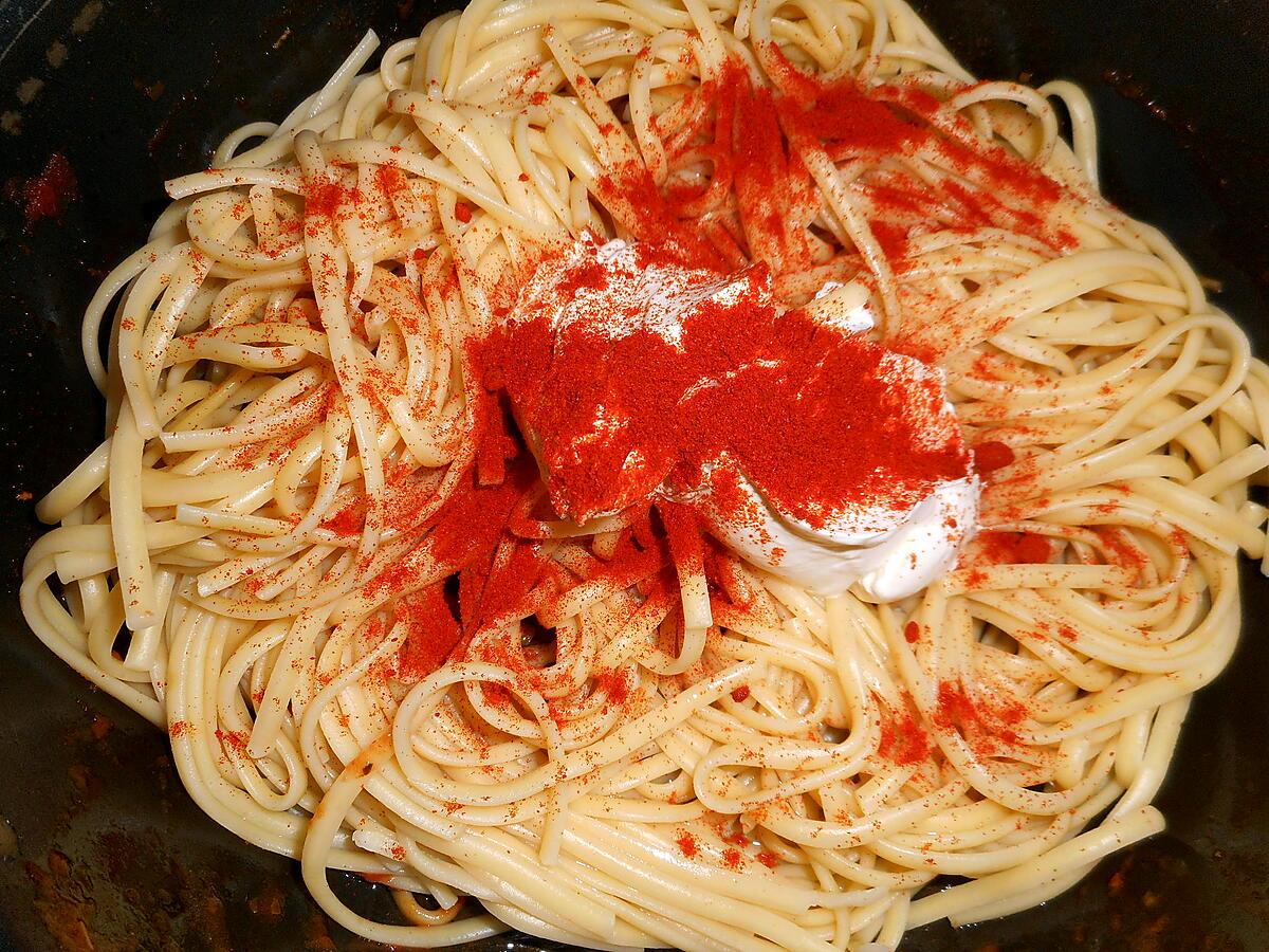 recette Linguine au paprika et fromage