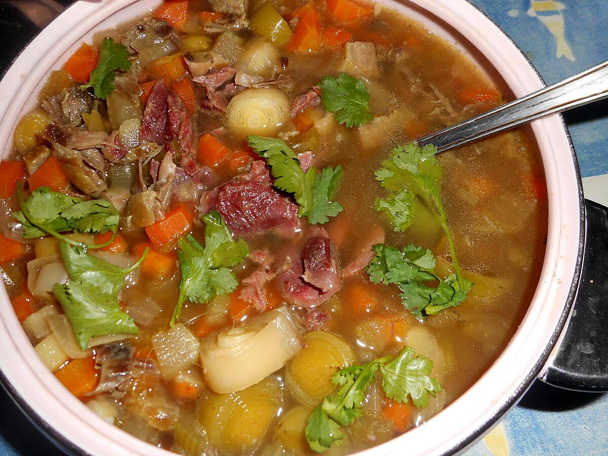 recette Soupe au confit de carnard