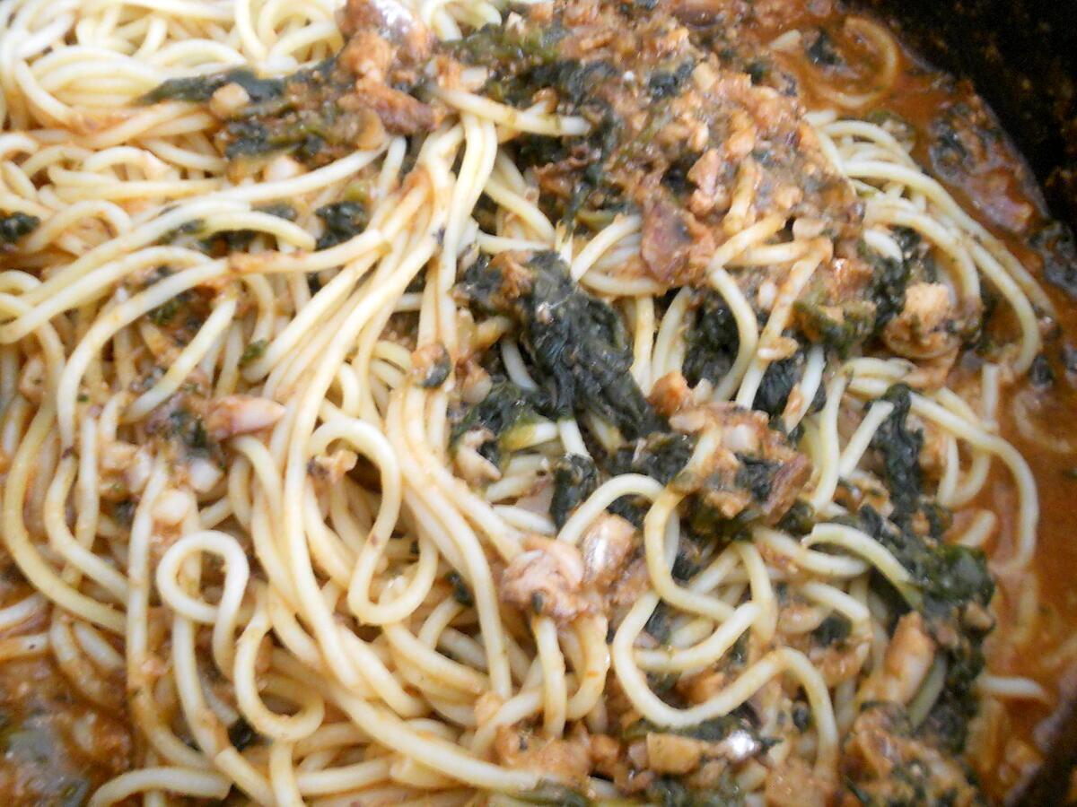 recette Spaghettis a la sardine de Mamie