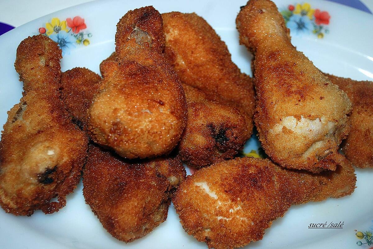 recette pilons de poulet frits