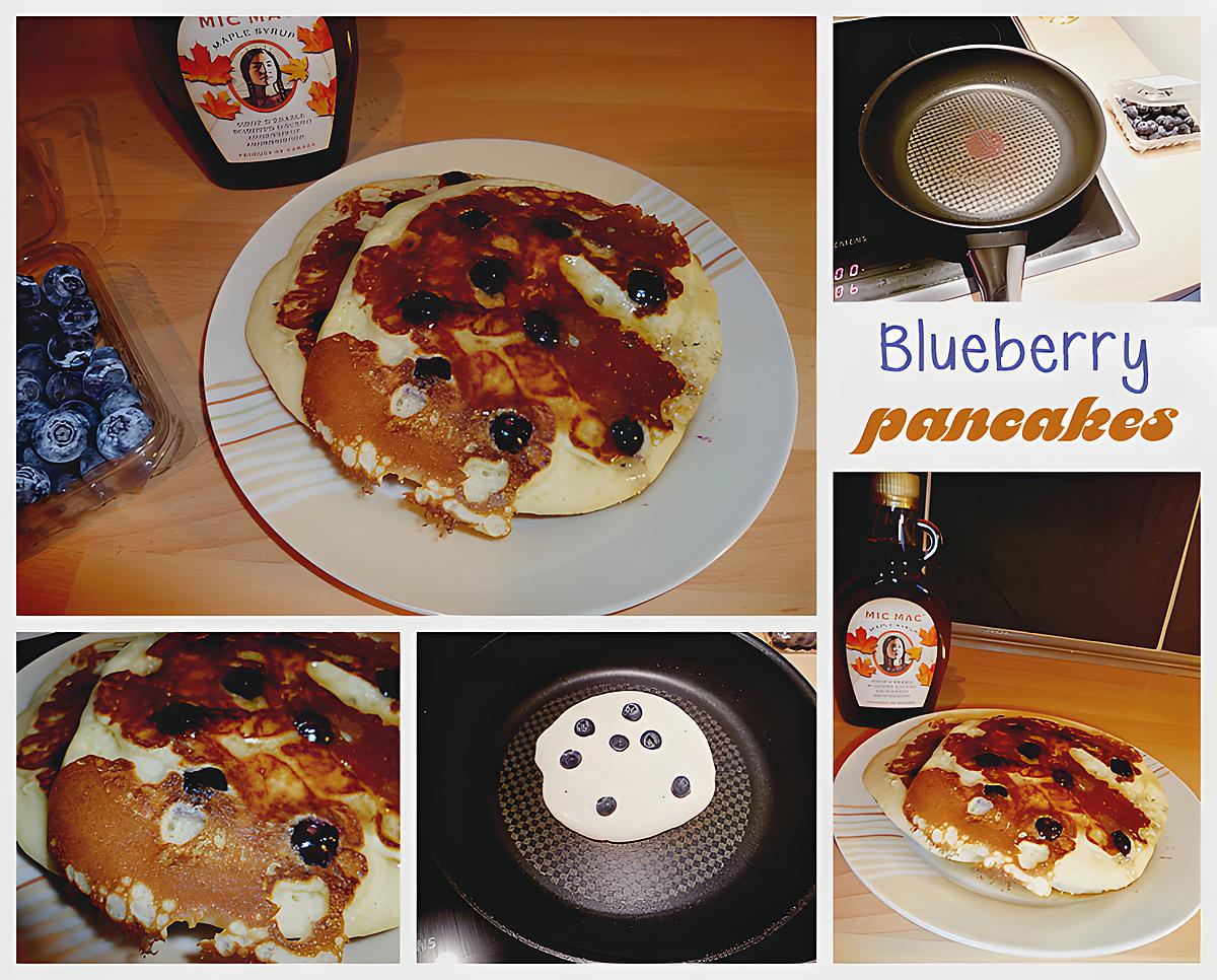 recette Blueberry pancakes
