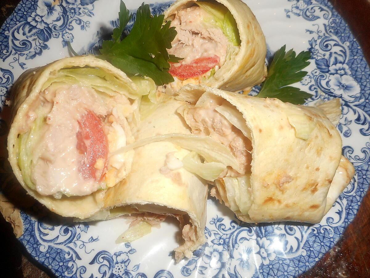 recette Wraps au thon