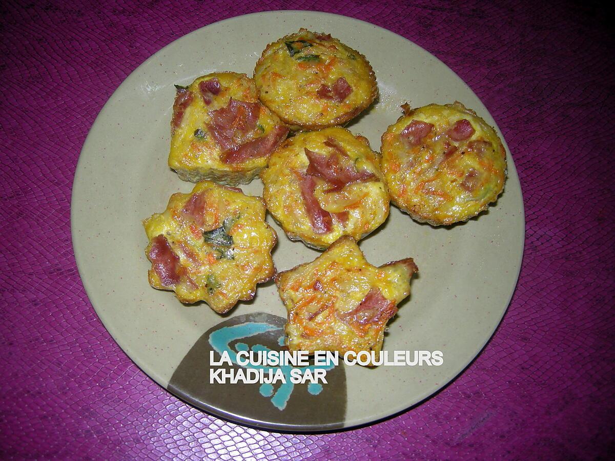 recette Gâteau d'omelette,jambon,carottes,pommes de terre