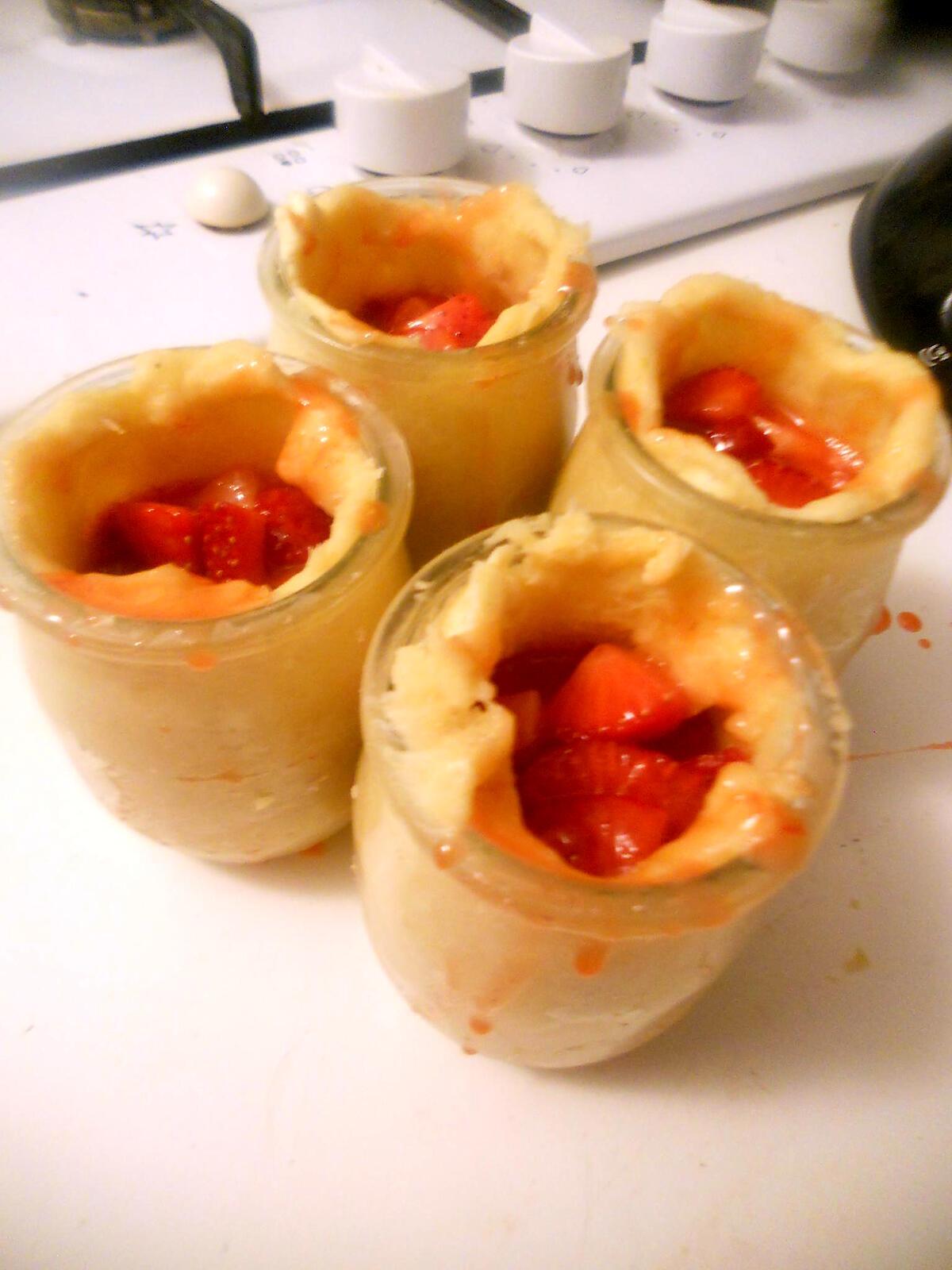 recette Tarte aux fraise dans pots