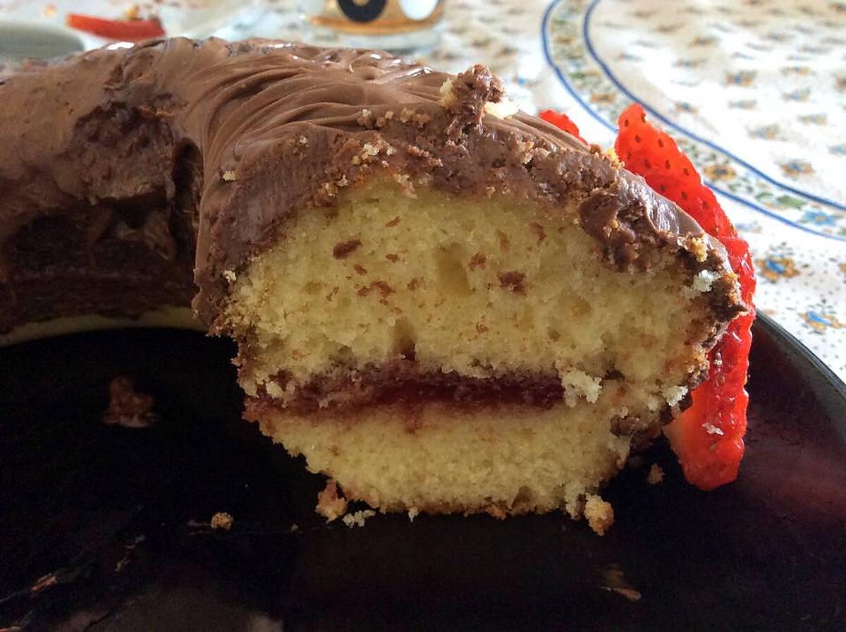 recette gâteau d'anniversaire Nutella-fraise