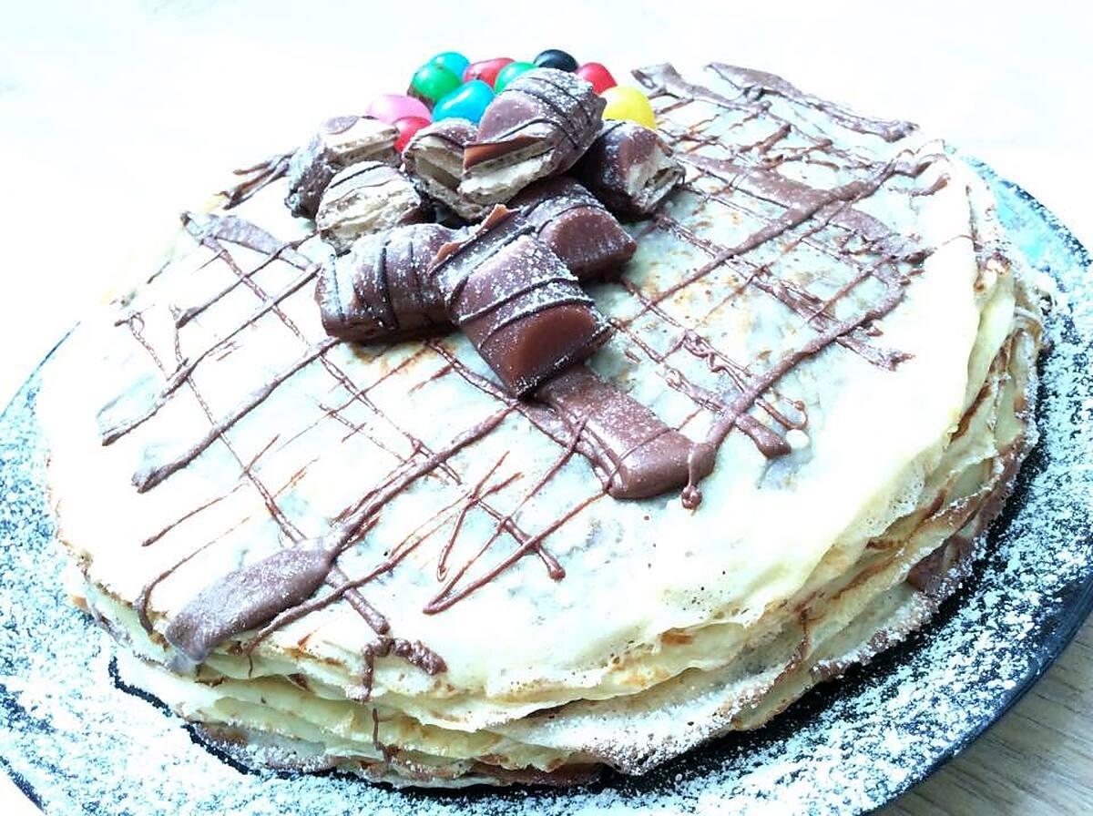 recette gâteau de crèpes au nutella