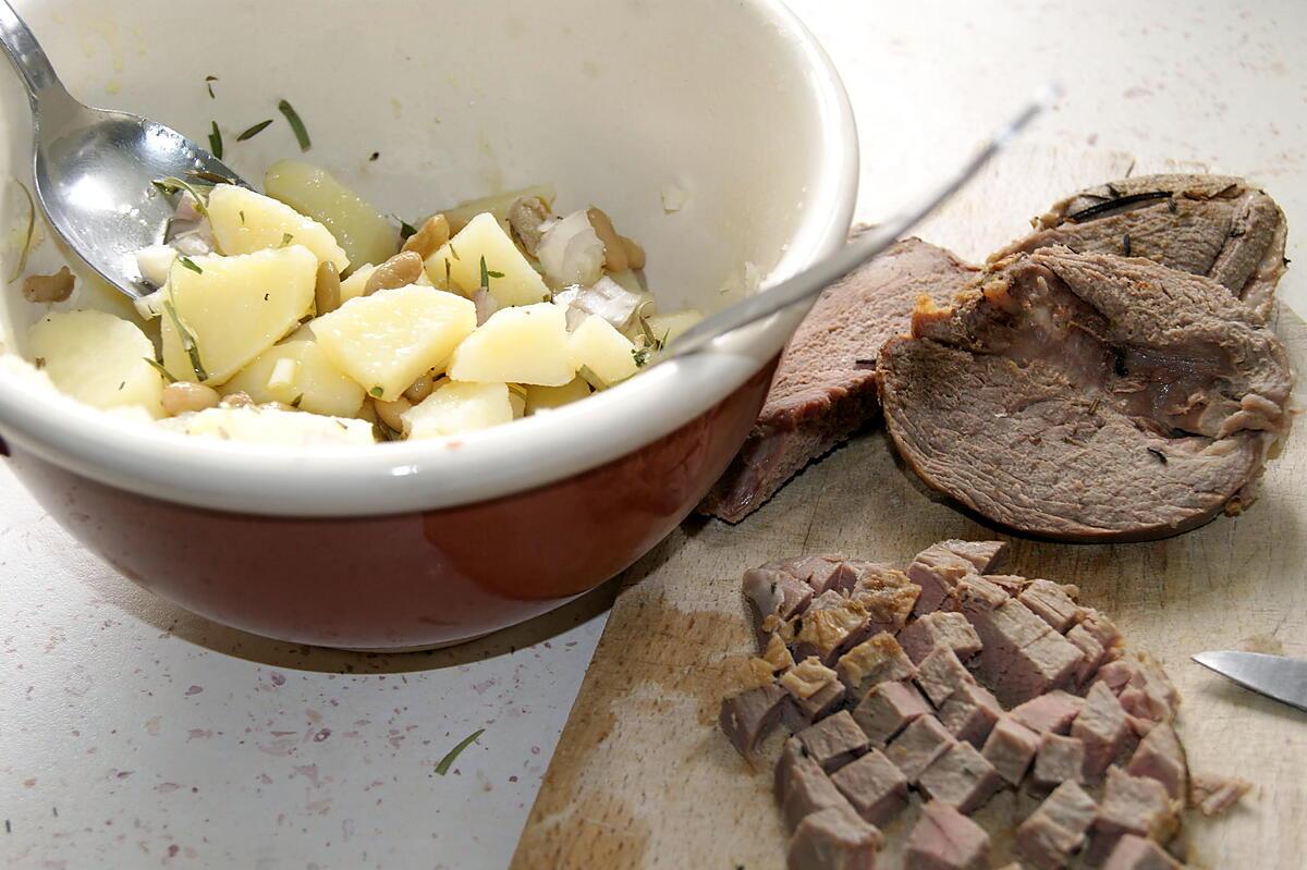 recette Flageolets/gigot d'agneau en salade