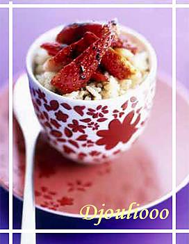 recette Riz au lait et Fraises sauce Balsamique