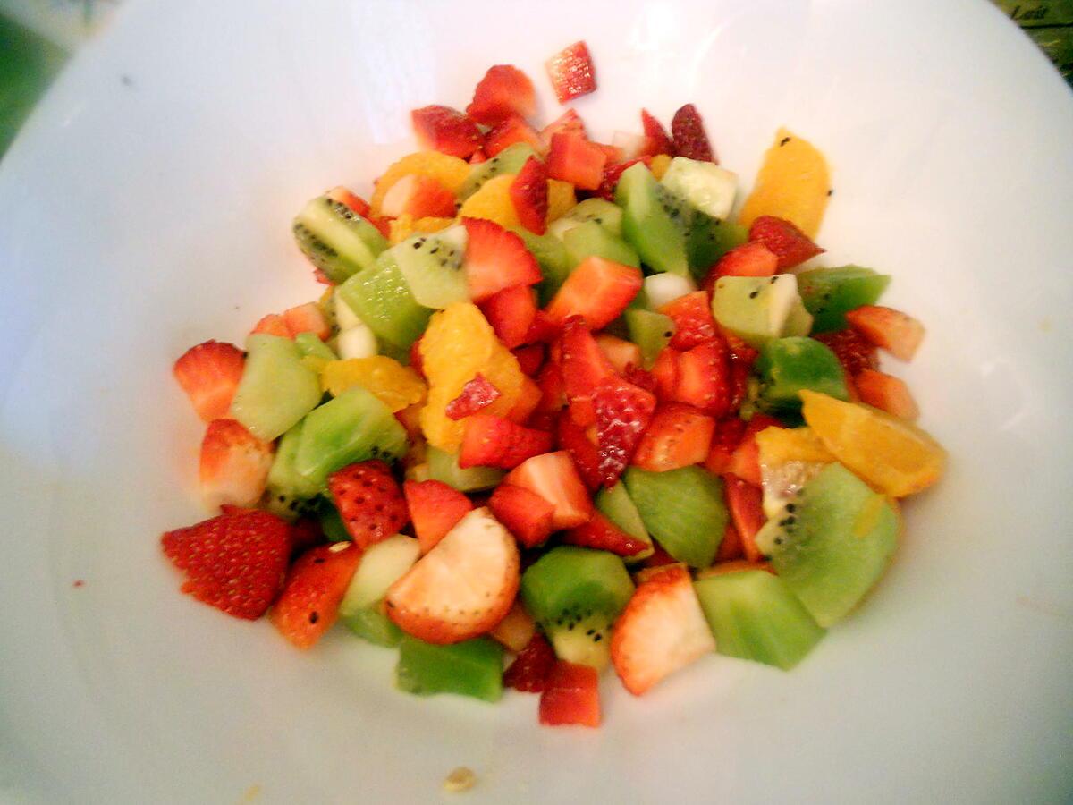 recette Salade de fruit a la chantilly&nutella