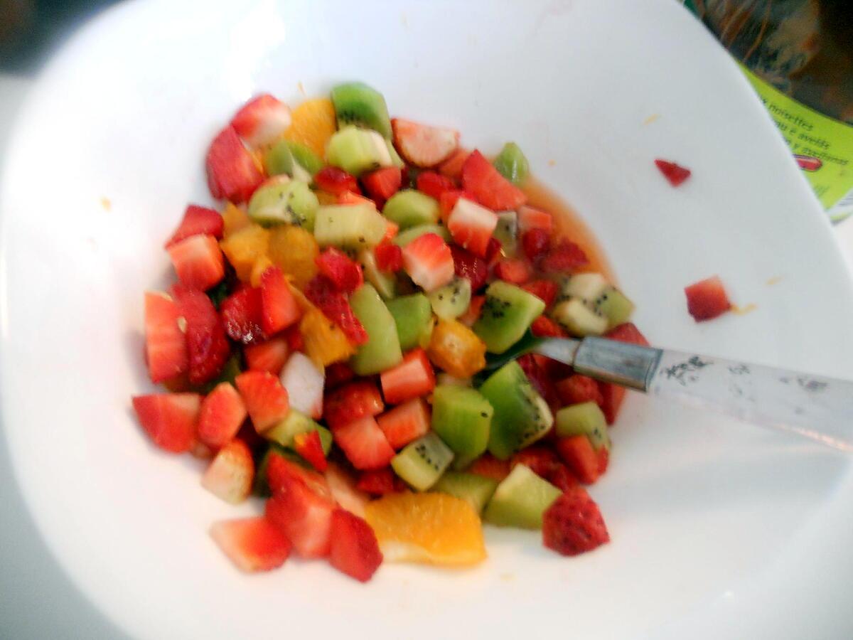 recette Salade de fruit a la chantilly&nutella