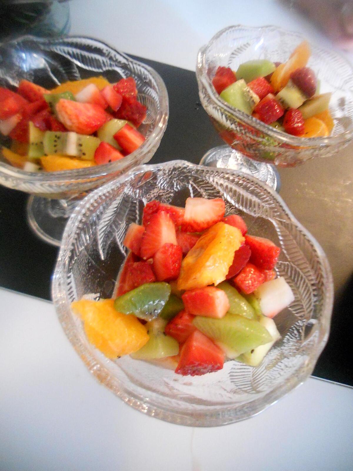 recette Salade de fruit a la chantilly&nutella