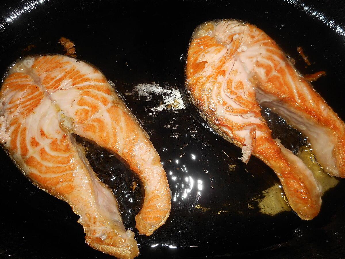 recette Darne de saumon aux épinards
