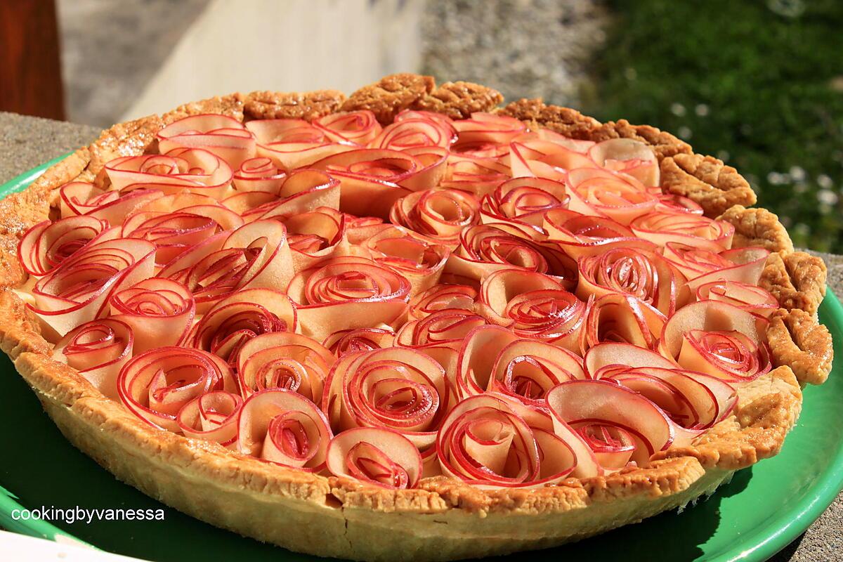 recette Tarte aux pommes bouquet de roses