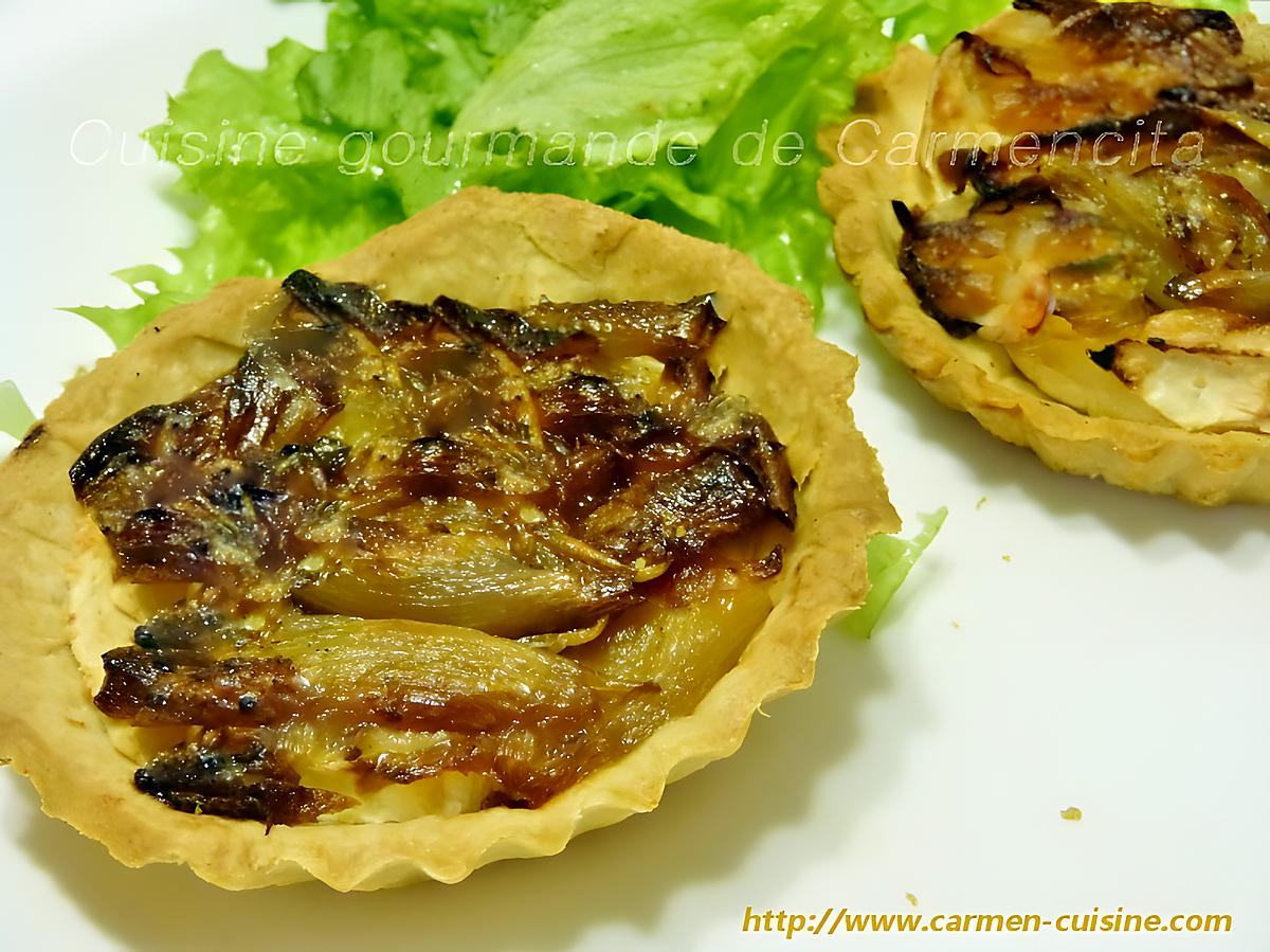 recette Tartelettes aux échalotes Traditionnelles Bio et chèvre