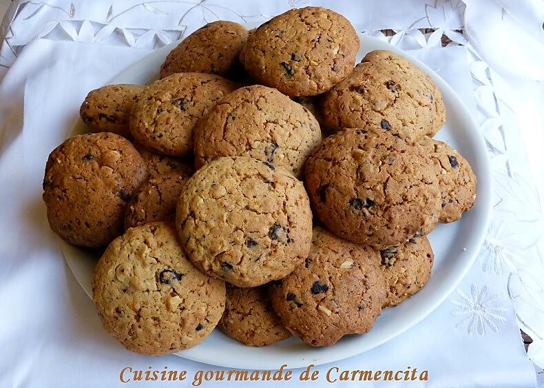 recette Cookies aux noix de pékan, amande et chocolat