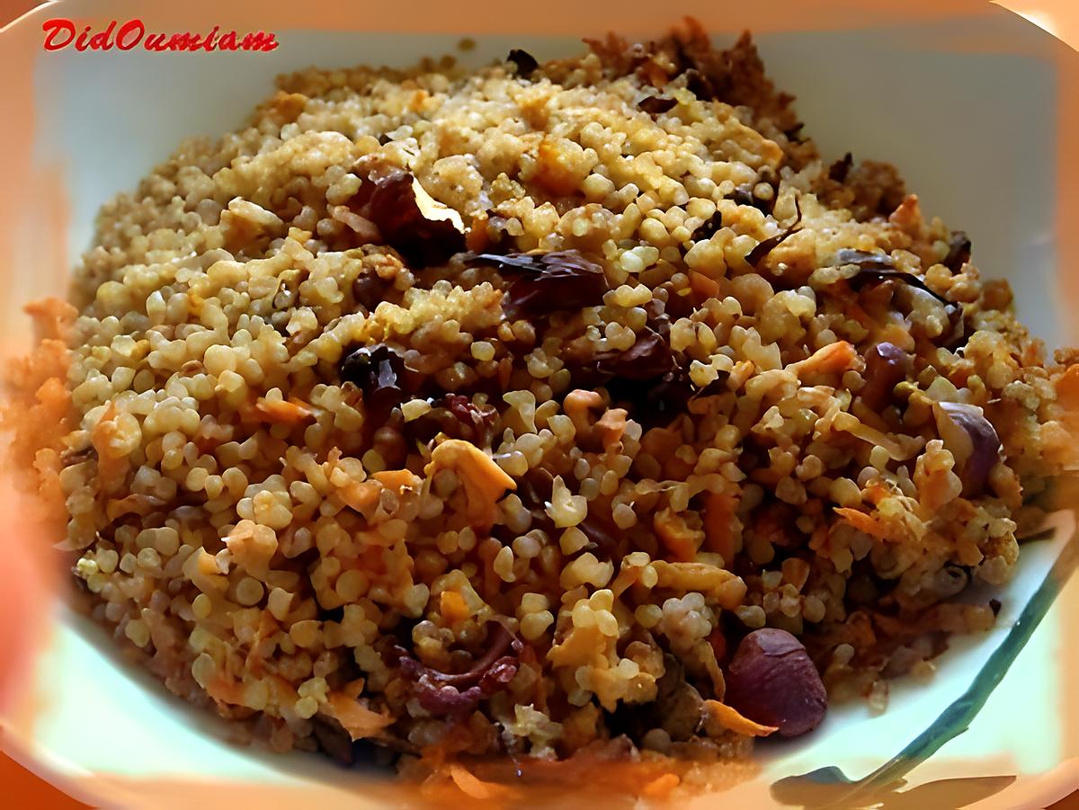 recette Quinoa aux champignons et noisettes