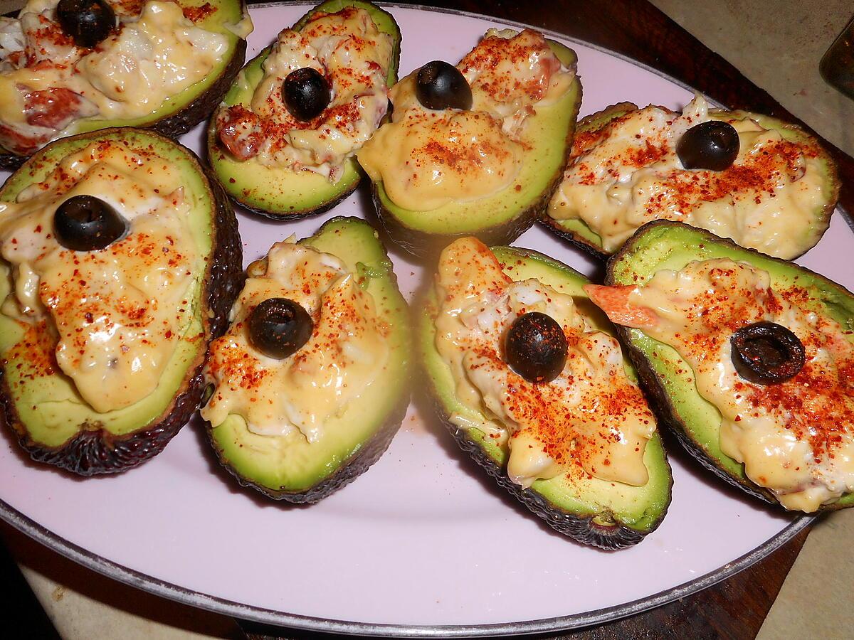 recette avocats aux homards