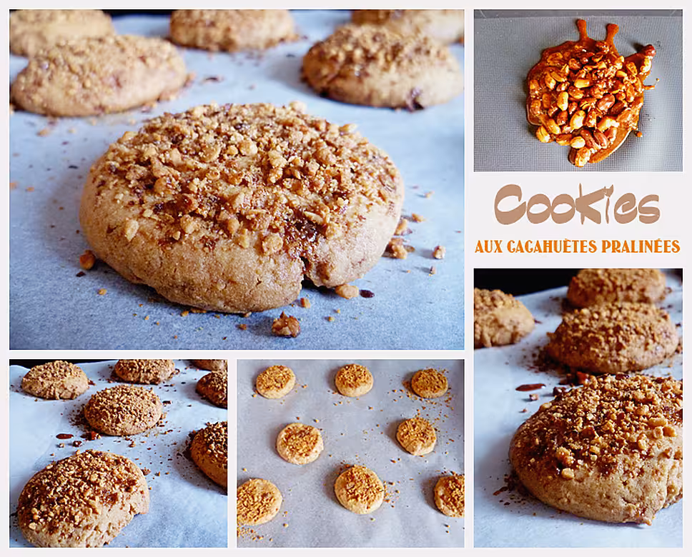 recette Cookies aux cacahuètes pralinées