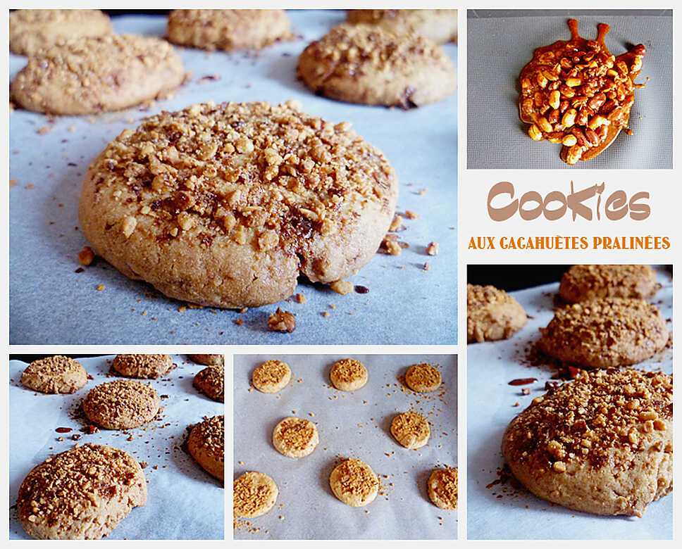 recette Cookies aux cacahuètes pralinées