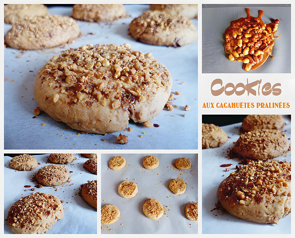 recette Cookies aux cacahuètes pralinées