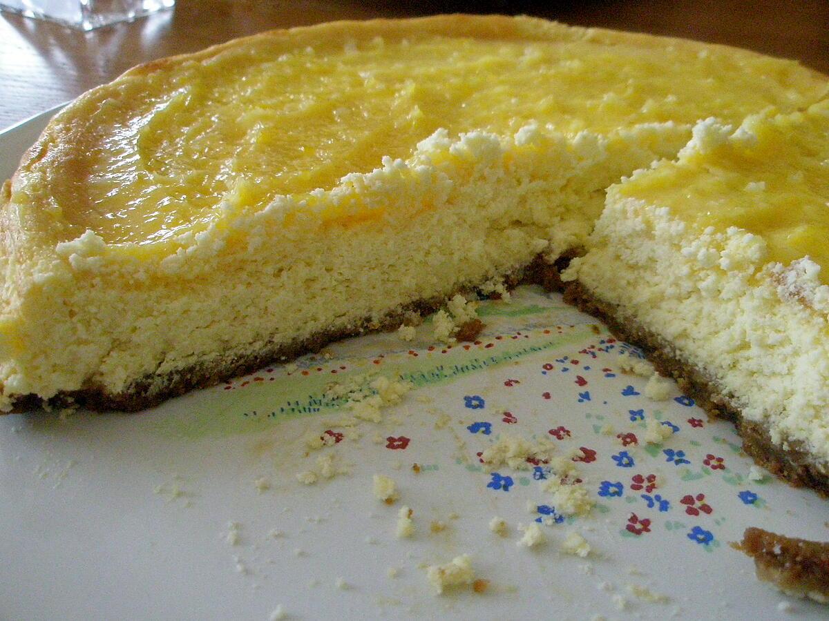 recette Mon cheesecake au citron et lemon curd,premier essai...