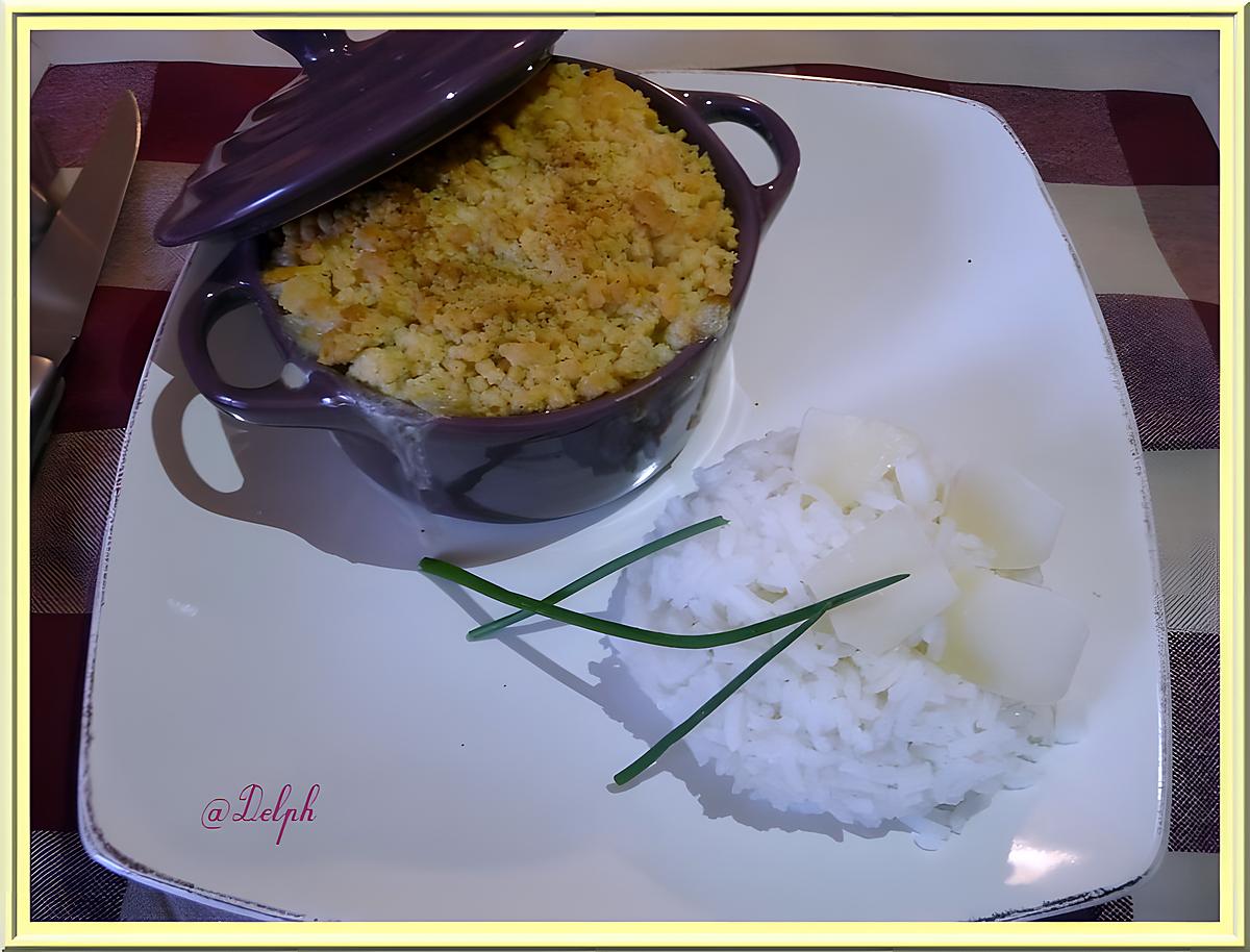 recette Colin au crumble de comté